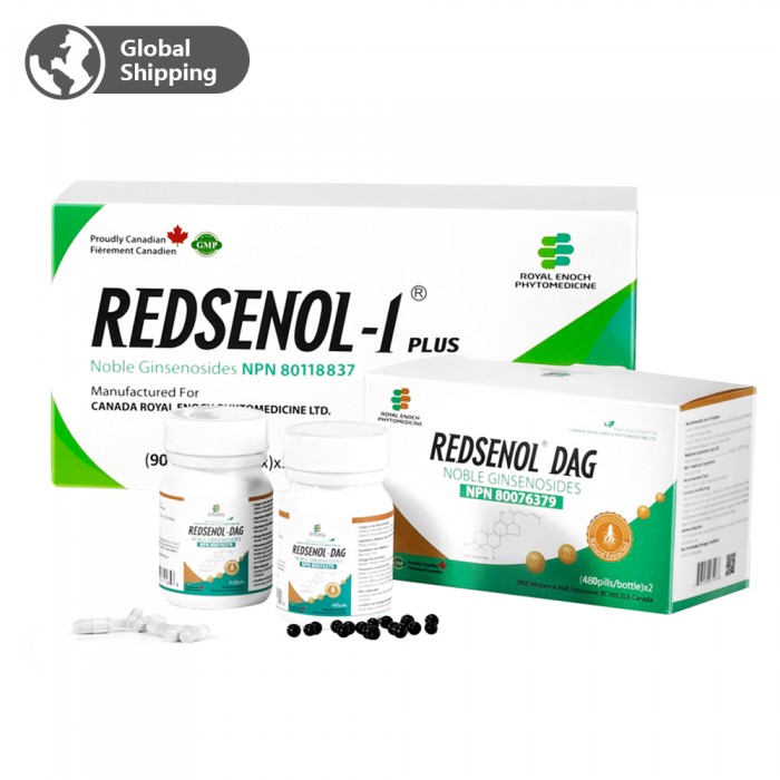 Redsenol Buddle-REDSENOL-1Plus (3 Boxes) & REDSENOL DAG (2 Bottles) Rare Ginsenosides- Multicomponent Highly Bioactive Rare Ginsenosides