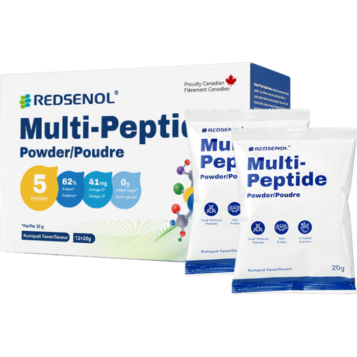 Redsenol Multi-Peptides: Soy, Ovalbumin, Whey, Sea Cucumber and Shiitake Peptides- 20 g x 12 Sachets