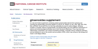 Redsenol-1 Plus Added to National Cancer Institute's Drug Dictionary