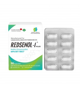 Redsenol-1Plus Noble Ginsenoside Capsules Contain 16 Rare Ginsenosides- 1 Box x 90 Capsules