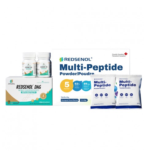 Redsenol Multi-Peptides: Soy, ovalbumin, whey, sea cucumber and shiitake Peptides