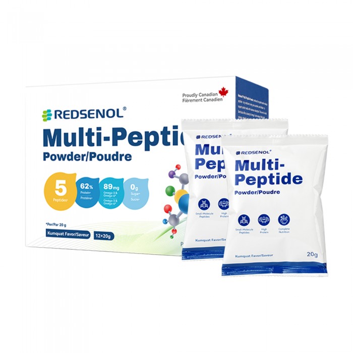 Redsenol Multi-Peptides: Soy, Ovalbumin, Whey, Sea Cucumber and Shiitake Peptides- 20 g x 12 Sachets